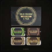Colonia sólida para hombre AromaCase set 1: bergamota, oud, vainilla y tabaco