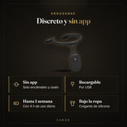 Corrector de postura ErgoSense sin app y recargable por USB